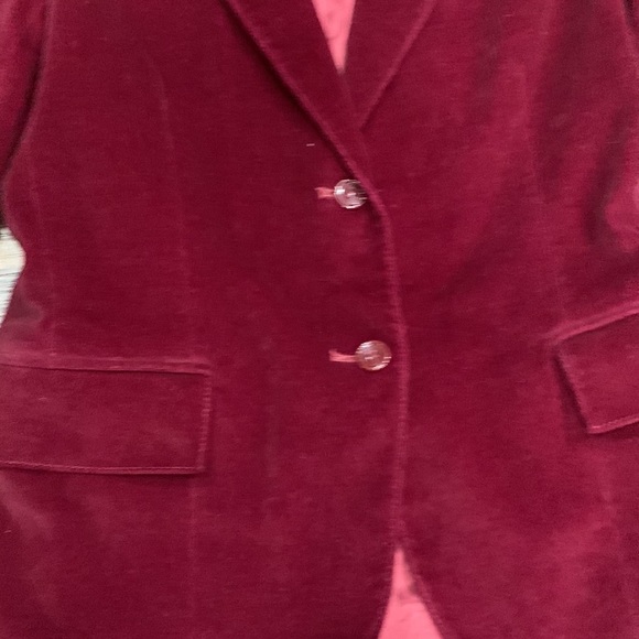 Burgundy velvet suit set - Picture 2 of 6